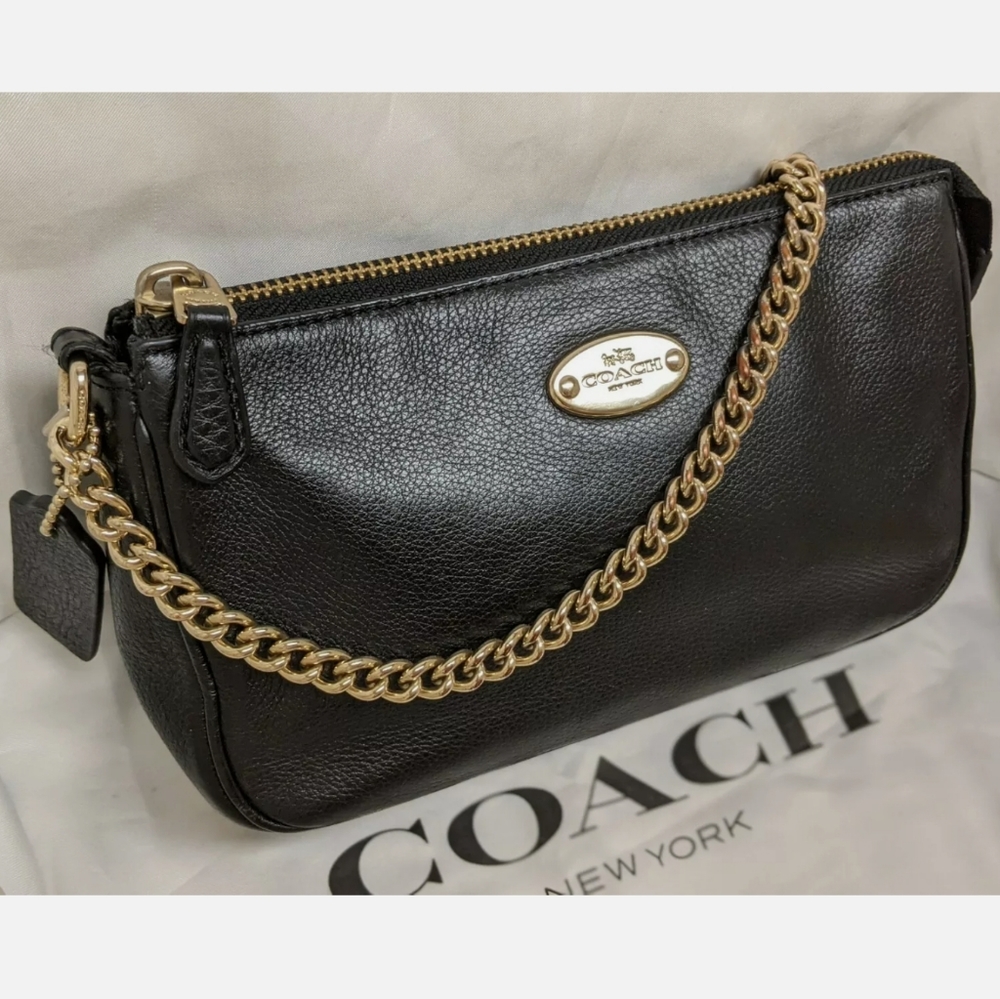 Coach Nolita 19 Black Leather Clutch Wristlet